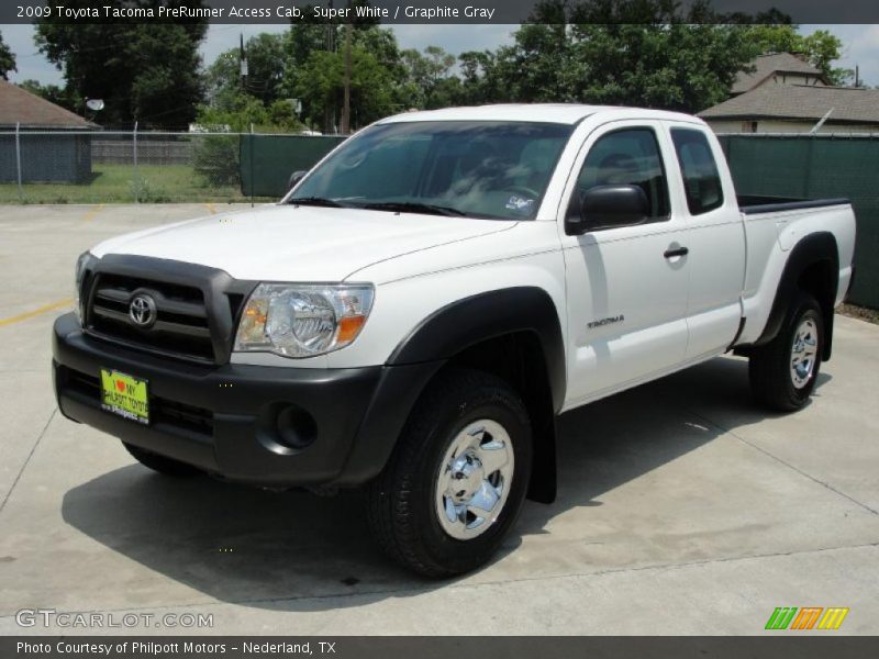 Super White / Graphite Gray 2009 Toyota Tacoma PreRunner Access Cab
