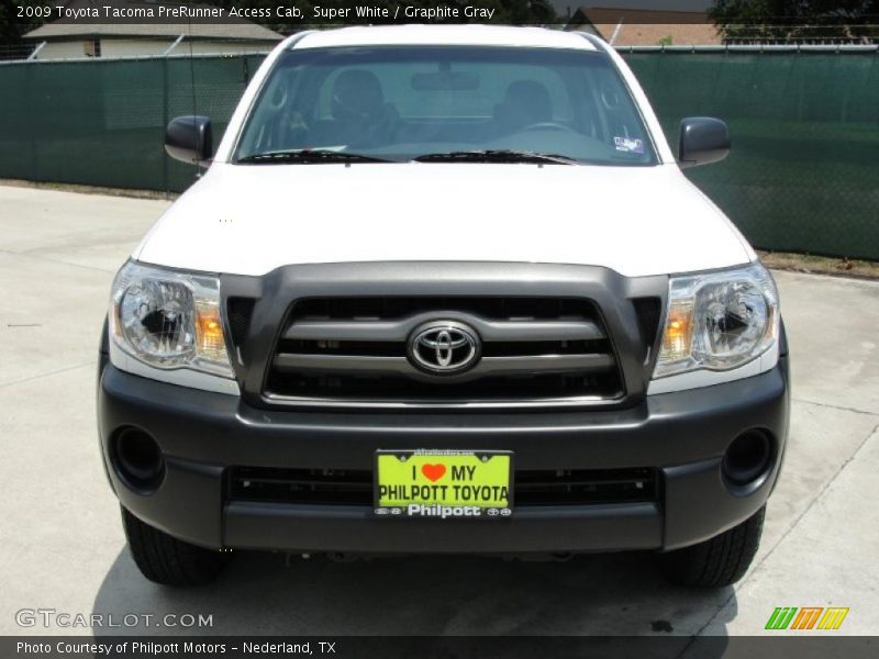 Super White / Graphite Gray 2009 Toyota Tacoma PreRunner Access Cab