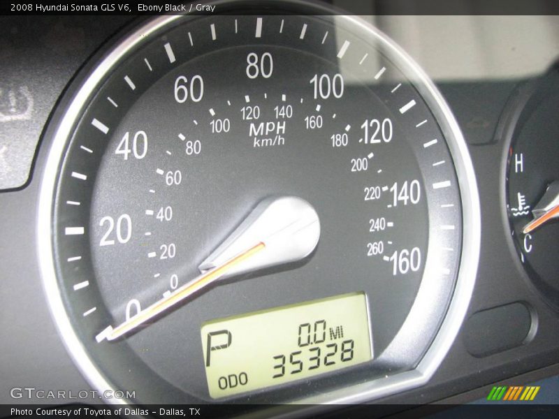 Ebony Black / Gray 2008 Hyundai Sonata GLS V6