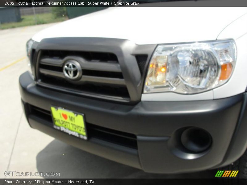 Super White / Graphite Gray 2009 Toyota Tacoma PreRunner Access Cab