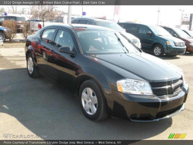 Brilliant Black Crystal Pearl / Dark Slate Gray 2010 Dodge Avenger SXT