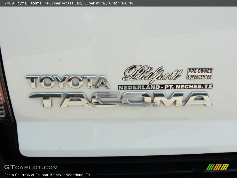 Super White / Graphite Gray 2009 Toyota Tacoma PreRunner Access Cab