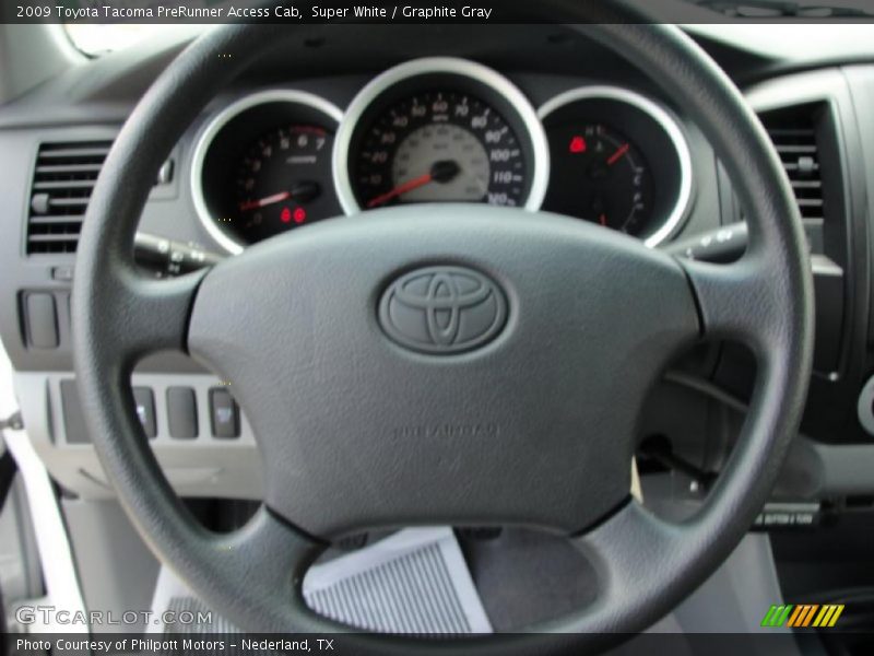 Super White / Graphite Gray 2009 Toyota Tacoma PreRunner Access Cab