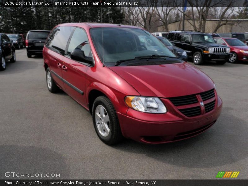 Inferno Red Crystal Pearl / Medium Slate Gray 2006 Dodge Caravan SXT