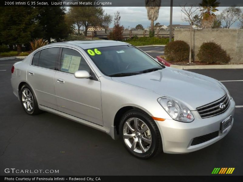 Liquid Platinum Metallic / Graphite 2006 Infiniti G 35 Sedan
