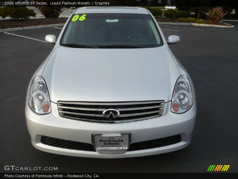 Liquid Platinum Metallic / Graphite 2006 Infiniti G 35 Sedan