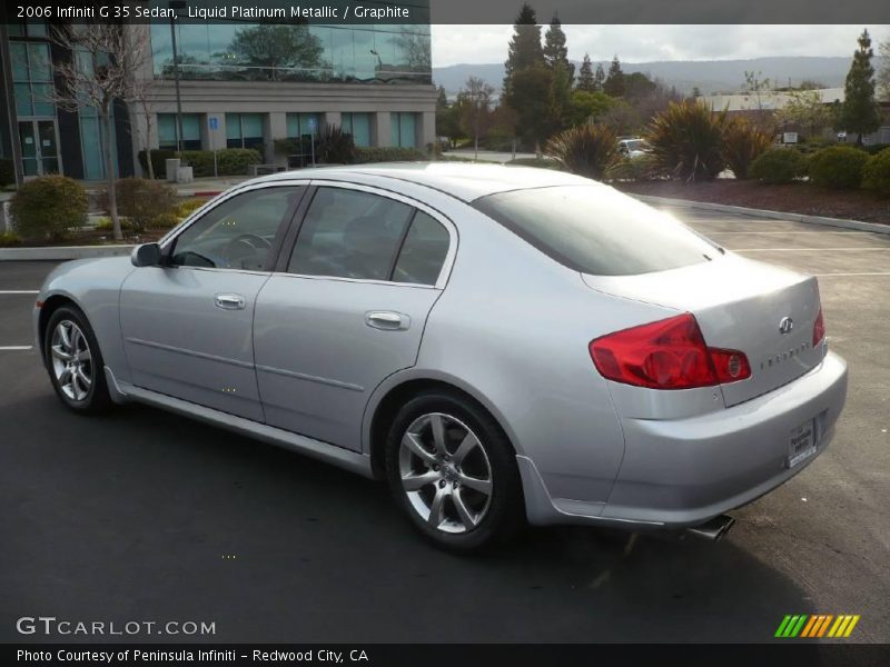 Liquid Platinum Metallic / Graphite 2006 Infiniti G 35 Sedan