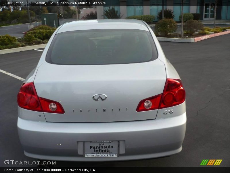 Liquid Platinum Metallic / Graphite 2006 Infiniti G 35 Sedan