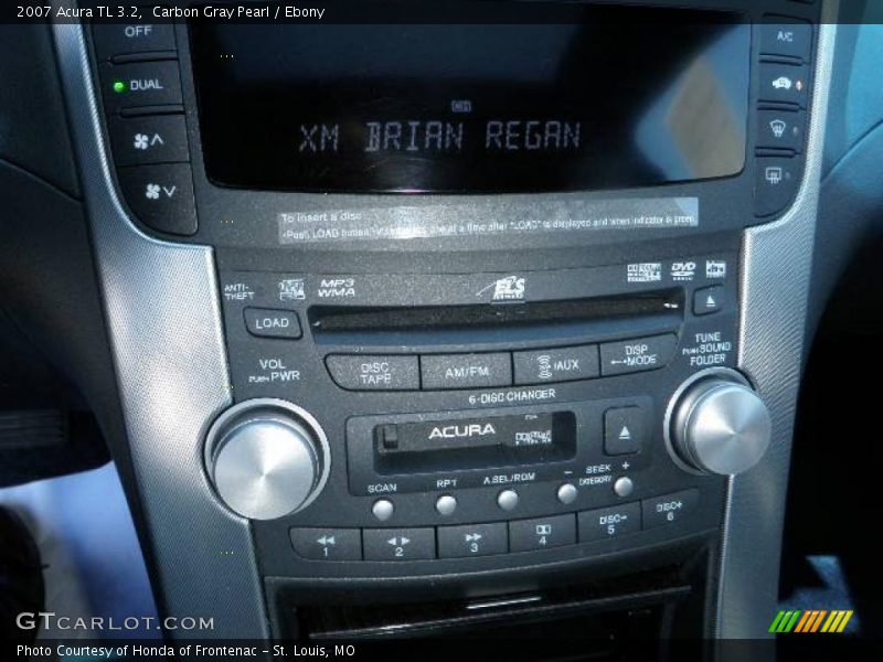 Carbon Gray Pearl / Ebony 2007 Acura TL 3.2