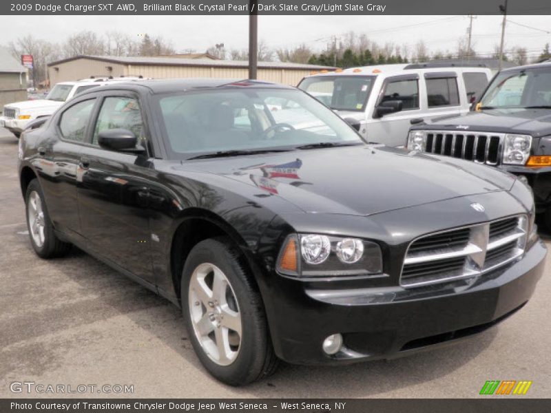 Brilliant Black Crystal Pearl / Dark Slate Gray/Light Slate Gray 2009 Dodge Charger SXT AWD