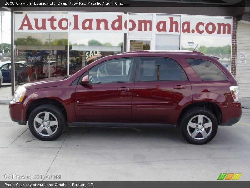 Deep Ruby Red Metallic / Light Gray 2008 Chevrolet Equinox LT