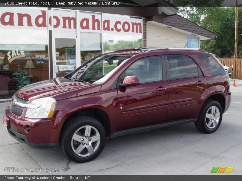 Deep Ruby Red Metallic / Light Gray 2008 Chevrolet Equinox LT
