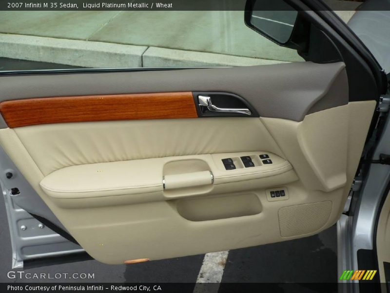 Liquid Platinum Metallic / Wheat 2007 Infiniti M 35 Sedan