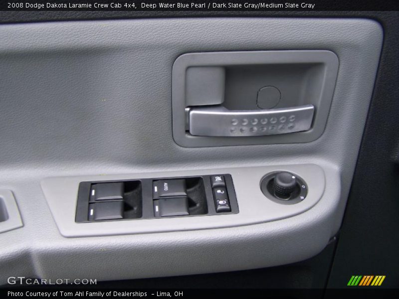 Deep Water Blue Pearl / Dark Slate Gray/Medium Slate Gray 2008 Dodge Dakota Laramie Crew Cab 4x4