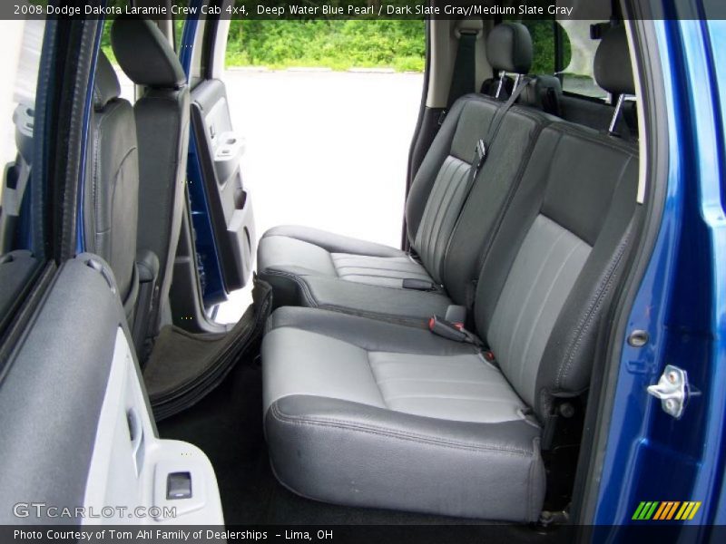 Deep Water Blue Pearl / Dark Slate Gray/Medium Slate Gray 2008 Dodge Dakota Laramie Crew Cab 4x4