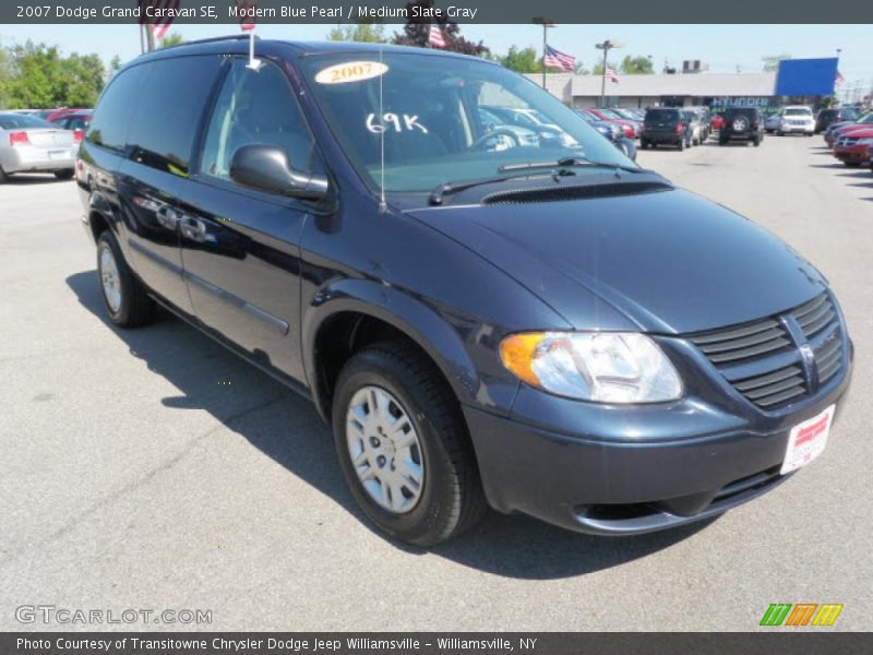 Modern Blue Pearl / Medium Slate Gray 2007 Dodge Grand Caravan SE