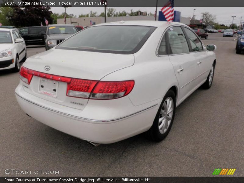 Powder White Pearl / Beige 2007 Hyundai Azera Limited