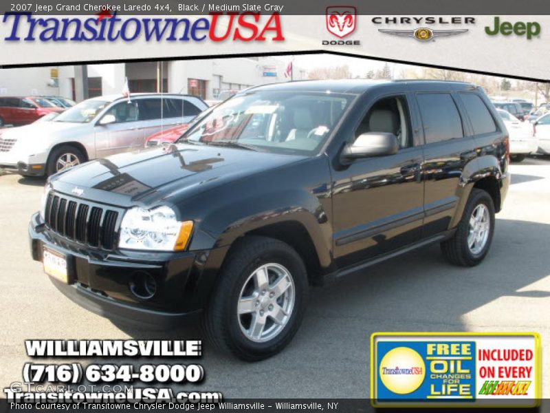 Black / Medium Slate Gray 2007 Jeep Grand Cherokee Laredo 4x4