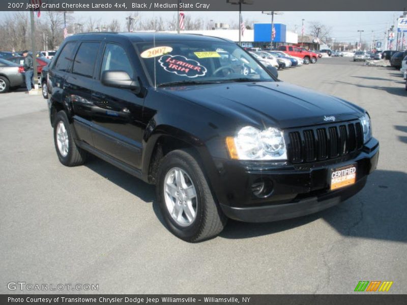 Black / Medium Slate Gray 2007 Jeep Grand Cherokee Laredo 4x4