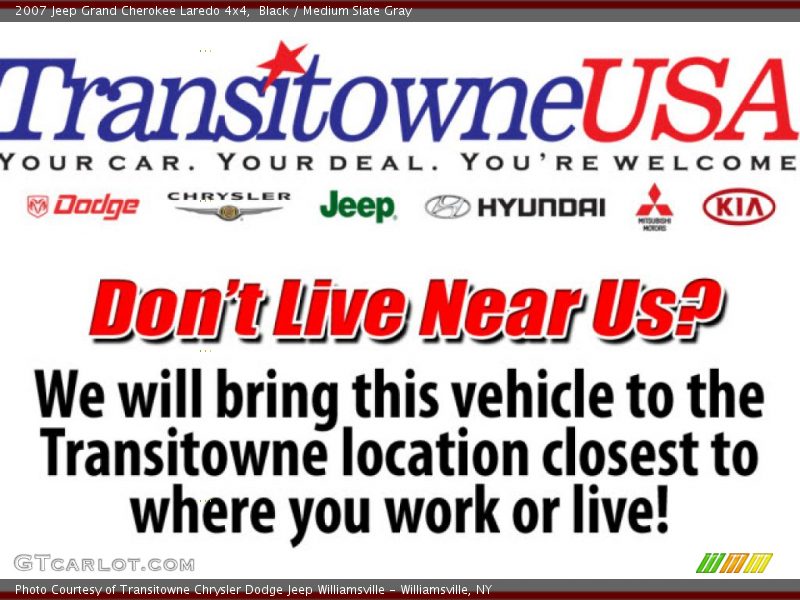 Black / Medium Slate Gray 2007 Jeep Grand Cherokee Laredo 4x4