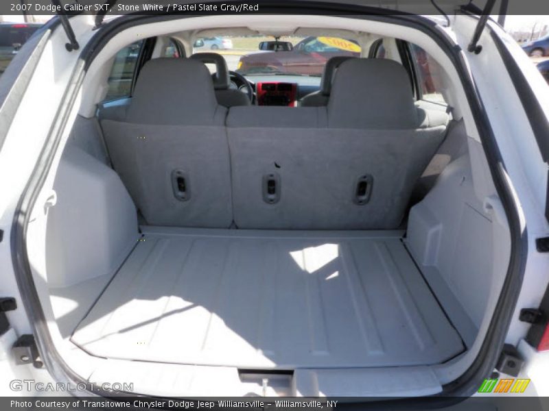 Stone White / Pastel Slate Gray/Red 2007 Dodge Caliber SXT