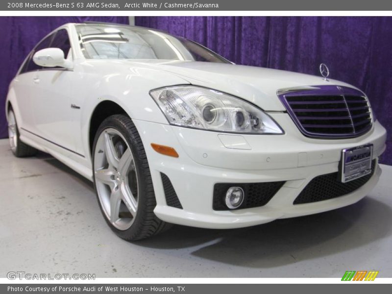 Arctic White / Cashmere/Savanna 2008 Mercedes-Benz S 63 AMG Sedan