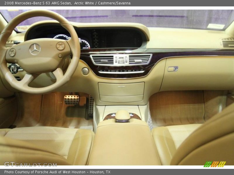 Arctic White / Cashmere/Savanna 2008 Mercedes-Benz S 63 AMG Sedan