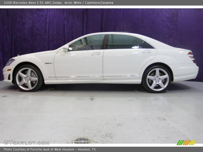 Arctic White / Cashmere/Savanna 2008 Mercedes-Benz S 63 AMG Sedan