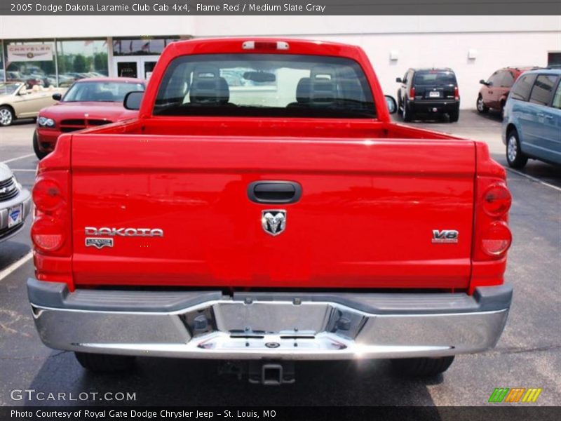 Flame Red / Medium Slate Gray 2005 Dodge Dakota Laramie Club Cab 4x4