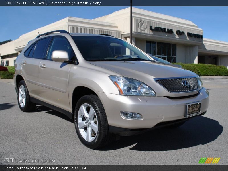 Savannah Beige Metallic / Ivory 2007 Lexus RX 350 AWD