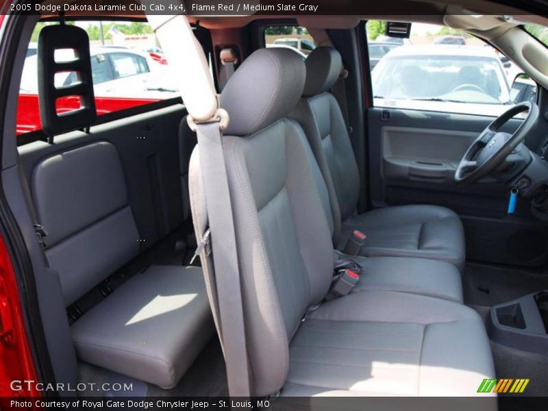 Flame Red / Medium Slate Gray 2005 Dodge Dakota Laramie Club Cab 4x4