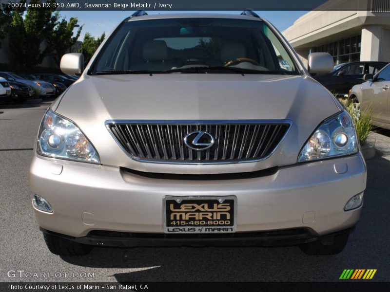 Savannah Beige Metallic / Ivory 2007 Lexus RX 350 AWD