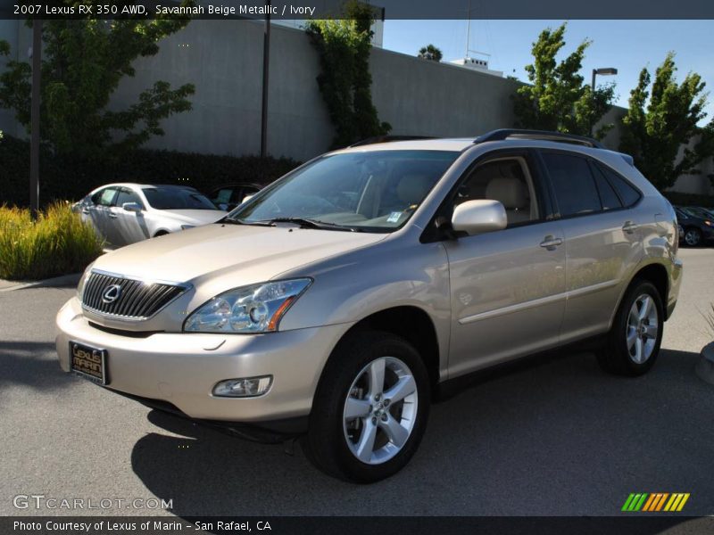 Savannah Beige Metallic / Ivory 2007 Lexus RX 350 AWD