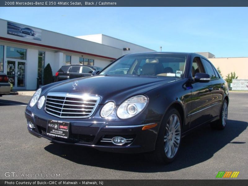 Black / Cashmere 2008 Mercedes-Benz E 350 4Matic Sedan