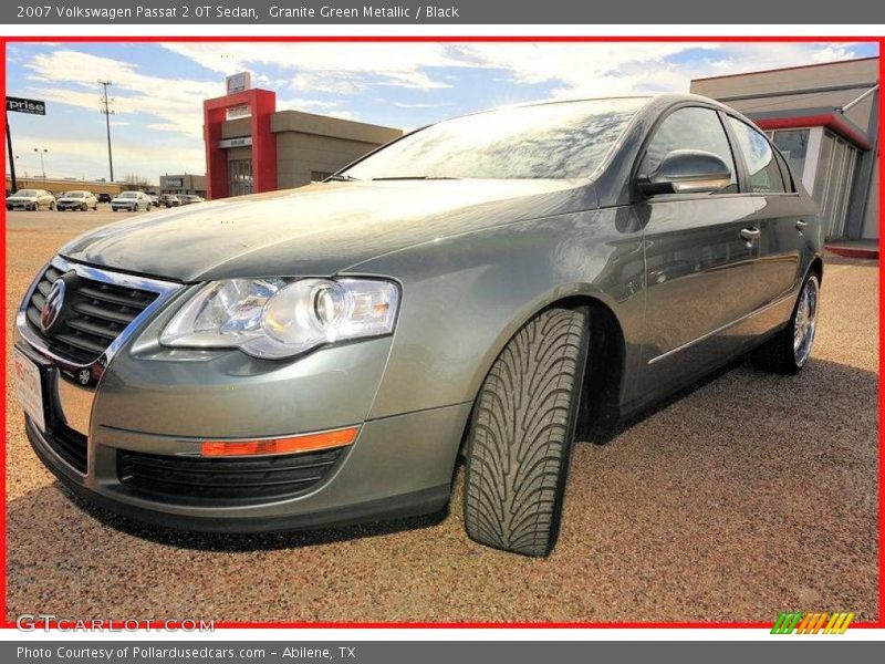 Granite Green Metallic / Black 2007 Volkswagen Passat 2.0T Sedan