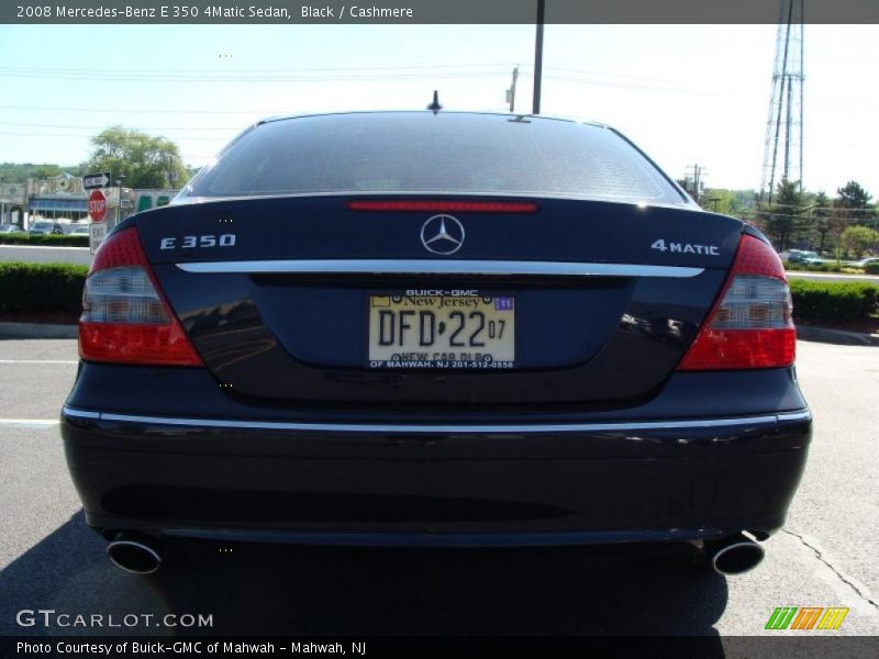 Black / Cashmere 2008 Mercedes-Benz E 350 4Matic Sedan