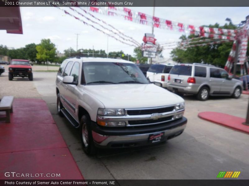 Summit White / Graphite/Medium Gray 2001 Chevrolet Tahoe LT 4x4