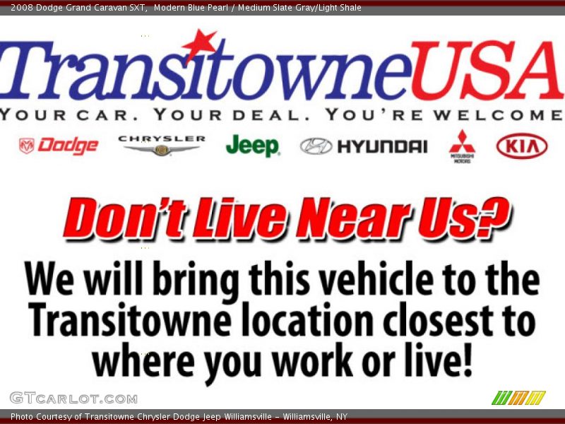 Modern Blue Pearl / Medium Slate Gray/Light Shale 2008 Dodge Grand Caravan SXT