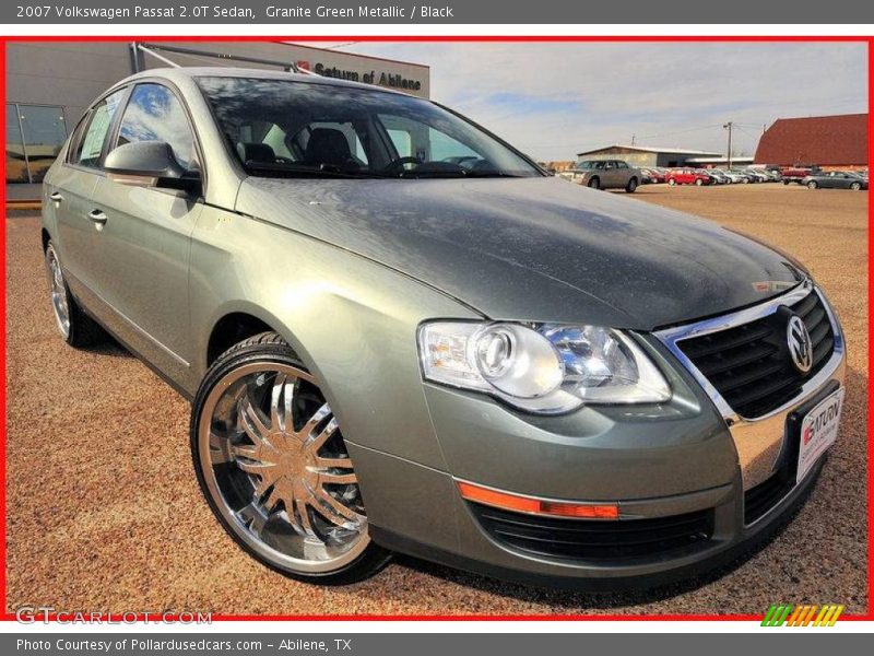 Granite Green Metallic / Black 2007 Volkswagen Passat 2.0T Sedan