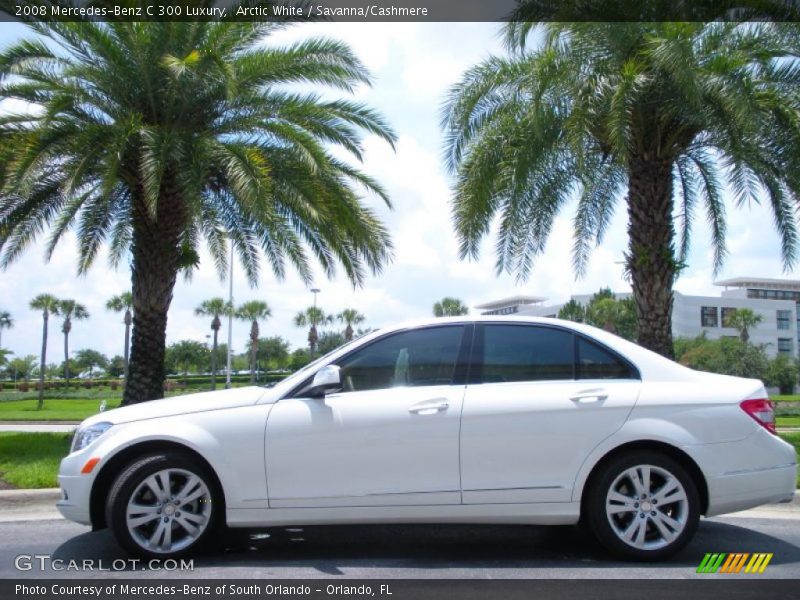 Arctic White / Savanna/Cashmere 2008 Mercedes-Benz C 300 Luxury