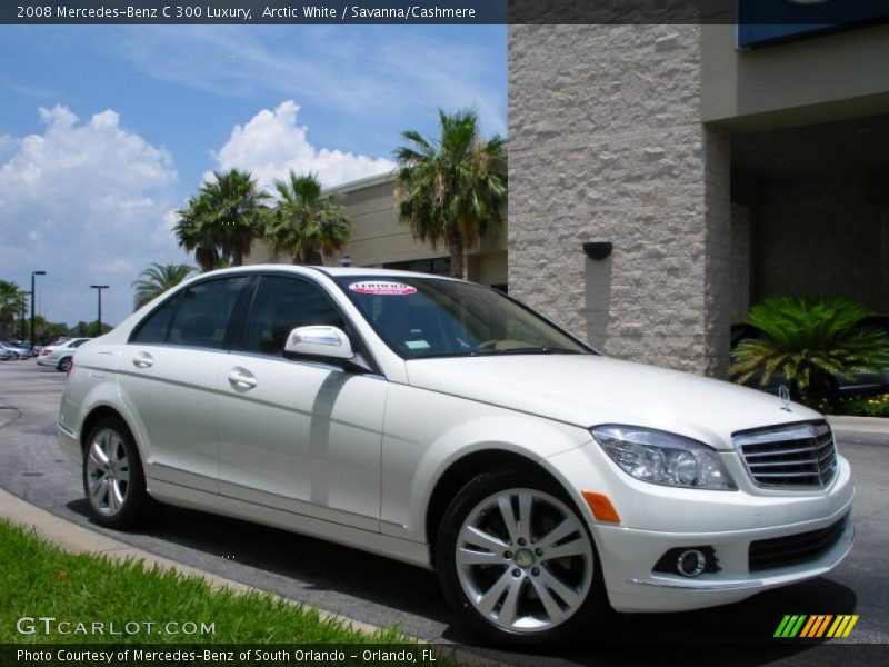 Arctic White / Savanna/Cashmere 2008 Mercedes-Benz C 300 Luxury