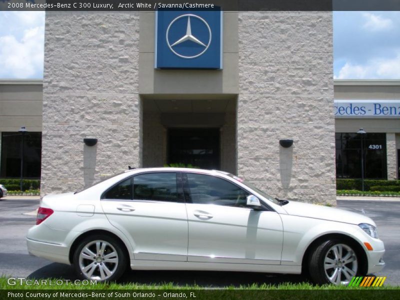 Arctic White / Savanna/Cashmere 2008 Mercedes-Benz C 300 Luxury