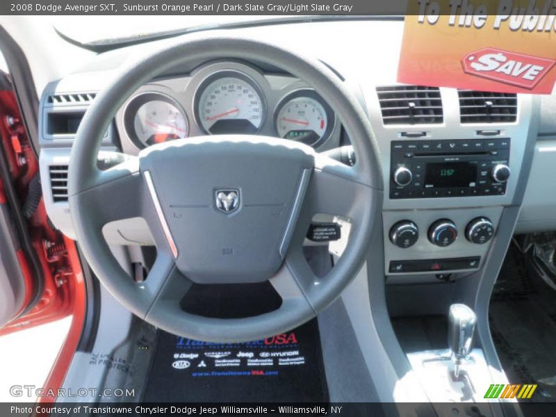 Sunburst Orange Pearl / Dark Slate Gray/Light Slate Gray 2008 Dodge Avenger SXT