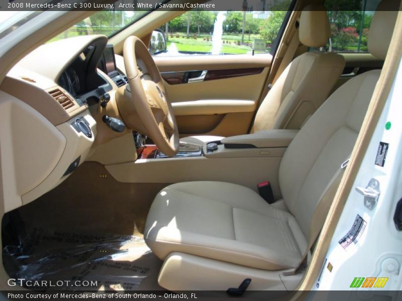 Arctic White / Savanna/Cashmere 2008 Mercedes-Benz C 300 Luxury