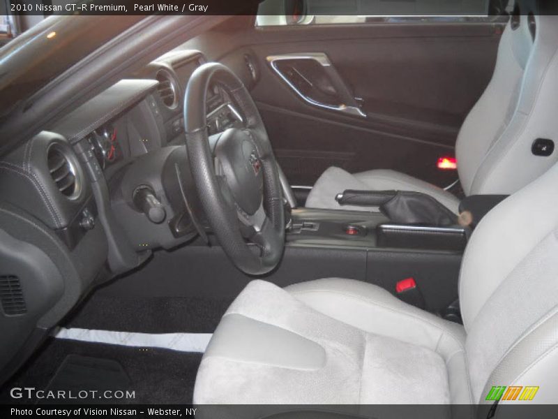 Pearl White / Gray 2010 Nissan GT-R Premium