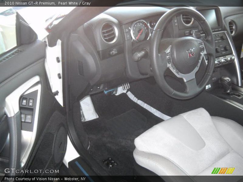 Pearl White / Gray 2010 Nissan GT-R Premium