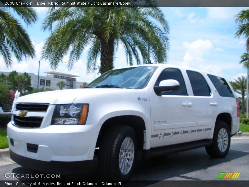 Summit White / Light Cashmere/Ebony 2008 Chevrolet Tahoe Hybrid