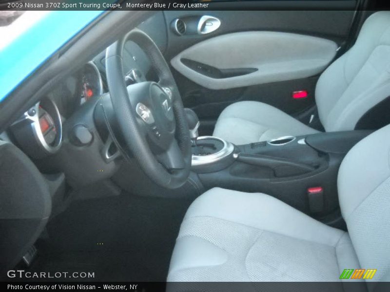 Monterey Blue / Gray Leather 2009 Nissan 370Z Sport Touring Coupe