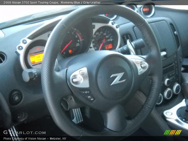 Monterey Blue / Gray Leather 2009 Nissan 370Z Sport Touring Coupe