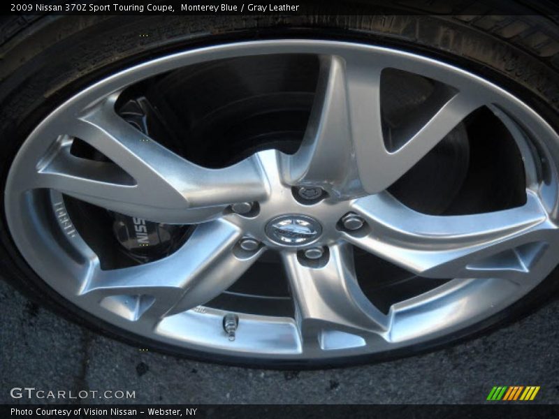 Monterey Blue / Gray Leather 2009 Nissan 370Z Sport Touring Coupe